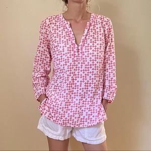 Persifor preppy graphic print beach shirt